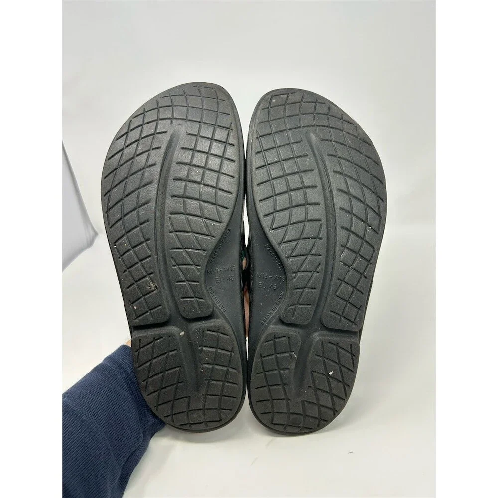 OOFOS OOriginal Recovery Flip Flops Sandals Black Unisex Comfort Size 13